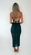 Norah Maxi Lace Dress - Dark Green