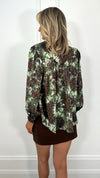 Lorna Printed Shirt - Brown and Green