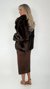 Anne Faux Fur Coat - Brown
