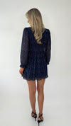 Bella Floral Long Sleeved Dress - Navy