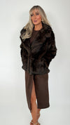 Anne Faux Fur Coat - Brown