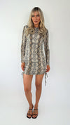 Snake Print Bodycon Dress