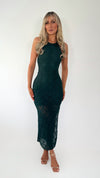 Norah Maxi Lace Dress - Dark Green