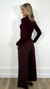 Stephanie Tailored Trousers - Brown