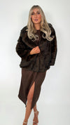 Anne Faux Fur Coat - Brown