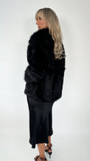 Anne Faux Fur Coat - Black