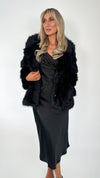 Anne Faux Fur Coat - Black