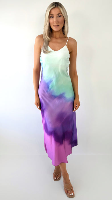 Jessica Gradient Maxi Slip Dress - Lilac