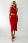 Brooklyn One Should Cut Out Midi Dress - Red