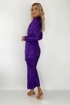 Judy Sequin Jumpsuit - Purple