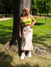 Nadja Peach Floral Print Skirt