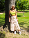 Nadja Peach Floral Print Skirt