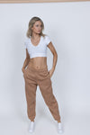 Dreamer Camel Oversized Fleece Joggers