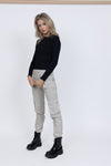 Nicole ribbed top - black