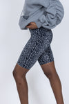 Bicycle Shorts Cheetah Print - Grey