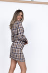 Nivea Check Bodycon Dress